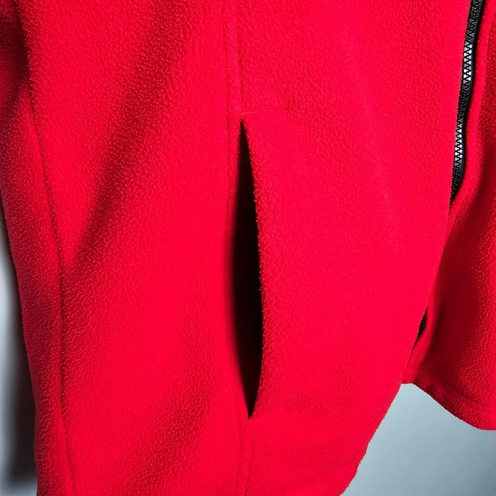 The North Face Mens Denali Fleece Jacket Large Red Black Gorpcore Outdoor